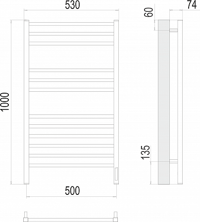 Ватикан П12 500х1000 электро (sensor quick touch) Полотенцесушитель TERMINUS) крашеные Егорьевск - фото 3 Ватикан П12 500х1000 электро (sensor quick touch) Полотенцесушитель TERMINUS) крашеные Егорьевск - фото 3