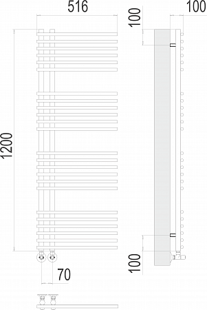 Астра П24 70х1200 Полотенцесушитель TERMINUS Егорьевск - фото 3 Астра П24 70х1200 Полотенцесушитель TERMINUS Егорьевск - фото 3