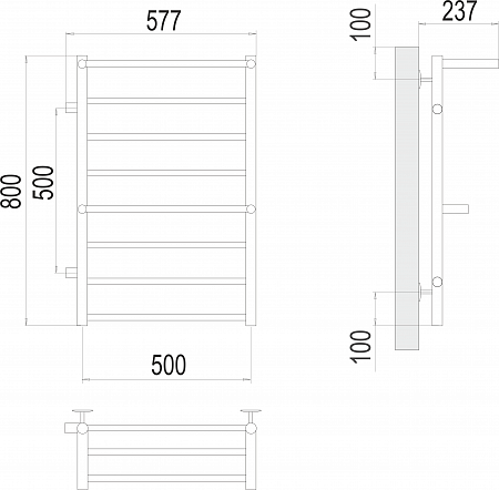 Аврора с 2-мя/п П8 500х800 бп500 слева Полотенцесушитель TERMINUS Егорьевск - фото 3 Аврора с 2-мя/п П8 500х800 бп500 слева Полотенцесушитель TERMINUS Егорьевск - фото 3