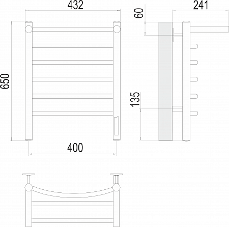 Классик с/п П6 400х650 Электро (quick touch) Полотенцесушитель TERMINUS Егорьевск - фото 3 Классик с/п П6 400х650 Электро (quick touch) Полотенцесушитель TERMINUS Егорьевск - фото 3
