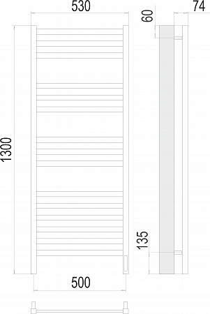 Енисей П15 500х1300 электро (sensor quick touch) Полотенцесушитель TERMINUS Егорьевск - фото 3 Енисей П15 500х1300 электро (sensor quick touch) Полотенцесушитель TERMINUS Егорьевск - фото 3