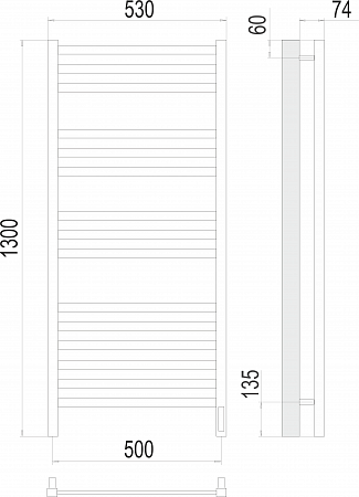 Ното П15 500х1300 электро (sensor quick touch) Полотенцесушитель TERMINUS Егорьевск - фото 3 Ното П15 500х1300 электро (sensor quick touch) Полотенцесушитель TERMINUS Егорьевск - фото 3