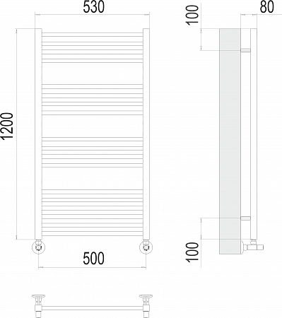 Ватикан П18 500х1200 Полотенцесушитель TERMINUS Егорьевск - фото 3 Ватикан П18 500х1200 Полотенцесушитель TERMINUS Егорьевск - фото 3