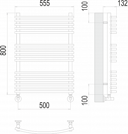 Марио П16 500х800 Полотенцесушитель TERMINUS Егорьевск - фото 3 Марио П16 500х800 Полотенцесушитель TERMINUS Егорьевск - фото 3
