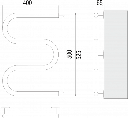 Электро 25 М-обр 400х500 Полотенцесушитель TERMINUS Егорьевск - фото 3 Электро 25 М-обр 400х500 Полотенцесушитель TERMINUS Егорьевск - фото 3