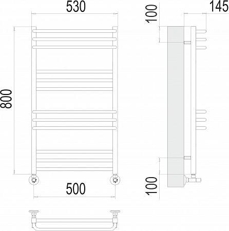 Соренто П12 500х800 Полотенцесушитель TERMINUS Егорьевск - фото 3 Соренто П12 500х800 Полотенцесушитель TERMINUS Егорьевск - фото 3