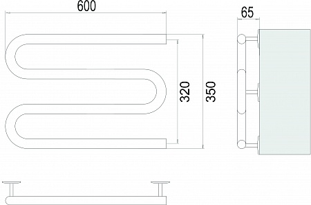 Электро 25 М-обр 600х350 Полотенцесушитель TERMINUS Егорьевск - фото 3 Электро 25 М-обр 600х350 Полотенцесушитель TERMINUS Егорьевск - фото 3