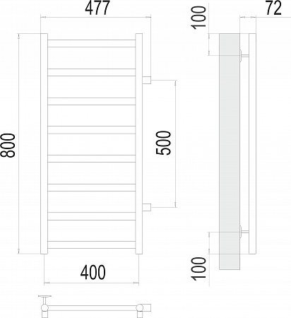 Аврора П8 400х800 бп500 Полотенцесушитель TERMINUS Егорьевск - фото 3 Аврора П8 400х800 бп500 Полотенцесушитель TERMINUS Егорьевск - фото 3