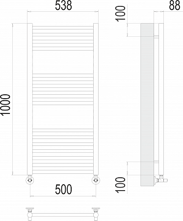 Альба П16 500х1000 Полотенцесушитель TERMINUS Егорьевск - фото 3 Альба П16 500х1000 Полотенцесушитель TERMINUS Егорьевск - фото 3