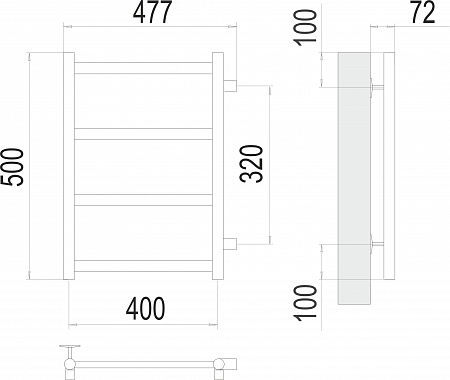 Аврора П4 400х500 бп320 Полотенцесушитель TERMINUS Егорьевск - фото 3 Аврора П4 400х500 бп320 Полотенцесушитель TERMINUS Егорьевск - фото 3
