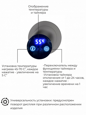 Рондо П2 350х760 электро Полотенцесушитель TERMINUS Оружейная сталь Егорьевск - фото 5 Рондо П2 350х760 электро Полотенцесушитель TERMINUS Оружейная сталь Егорьевск - фото 5