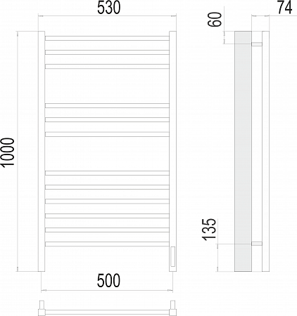 Сицилия П12 500х1000 электро (sensor quick touch) Полотенцесушитель TERMINUS) Егорьевск - фото 3 Сицилия П12 500х1000 электро (sensor quick touch) Полотенцесушитель TERMINUS) Егорьевск - фото 3