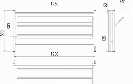 Горизонт П8 1200х600 электро (sensor quick touch) Полотенцесушитель TERMINUS Егорьевск - фото 5 Горизонт П8 1200х600 электро (sensor quick touch) Полотенцесушитель TERMINUS Егорьевск - фото 5