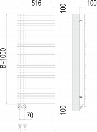Астра П20 70х1000 Полотенцесушитель TERMINUS Егорьевск - фото 3 Астра П20 70х1000 Полотенцесушитель TERMINUS Егорьевск - фото 3